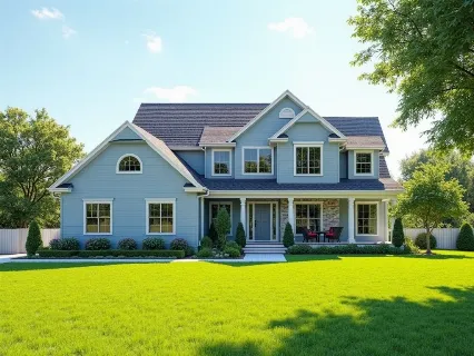 Beautifully clean home exterior after professional washing