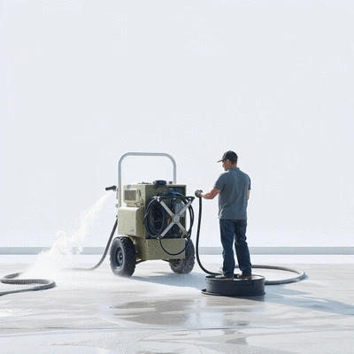 Soft washing service in action