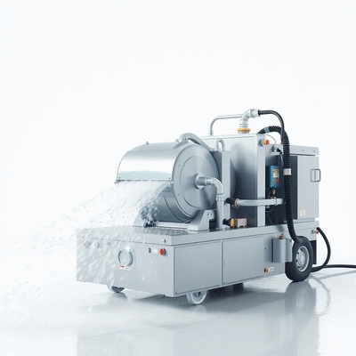 Soft washing equipment in action